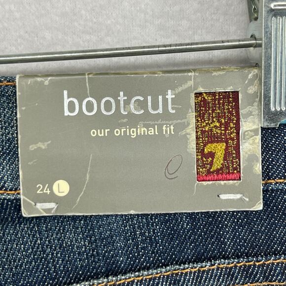 7 FOR ALL MANKIND Jeans Women 24 Bootcut Low Rise Original Fit Blue USA NEW - Picture 10 of 16